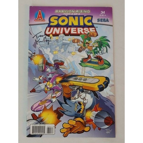 Sonic Universe Comic #34 Feb 2012 Babylon Rising Part 2 of 4 Signed Copy - Picture 1 of 9